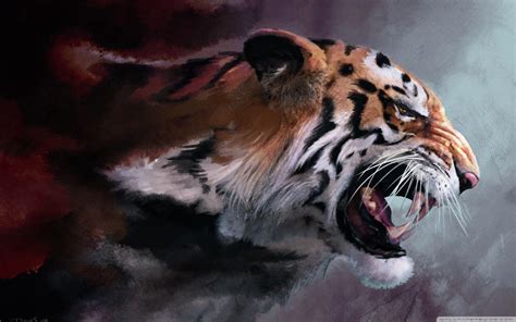 Angry Bengal Tiger Wallpaper