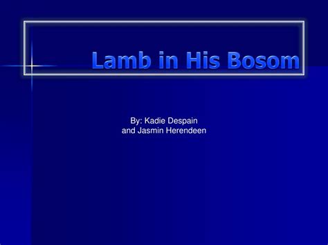 Ppt Lamb In His Bosom Powerpoint Presentation Free Download Id2159388