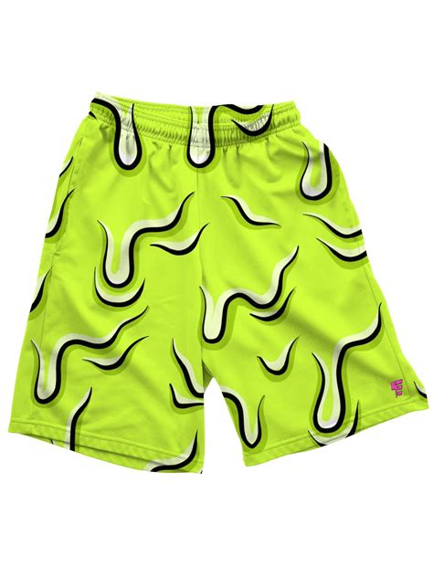Neon Drippy Green Shorts Electro Threads