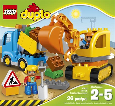 Lego Duplo Town Truck And Tracked Excavator 10812 Dump Truck And