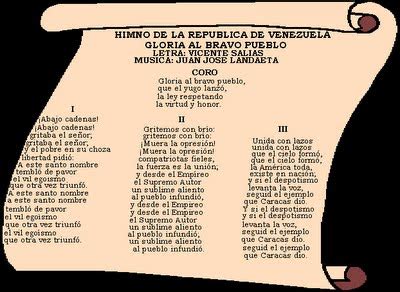 Gloria Al Bravo Pueblo Wikivenezuela Todo Sobre Venezuela