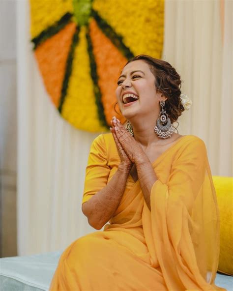 Neha Kakkar Looks Happy And Radiant At Her Haldi Ceremony