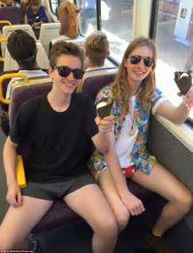 No Pants Subway Ride Day Has Travellers In Their Underwear In Countries Daily Mail Online