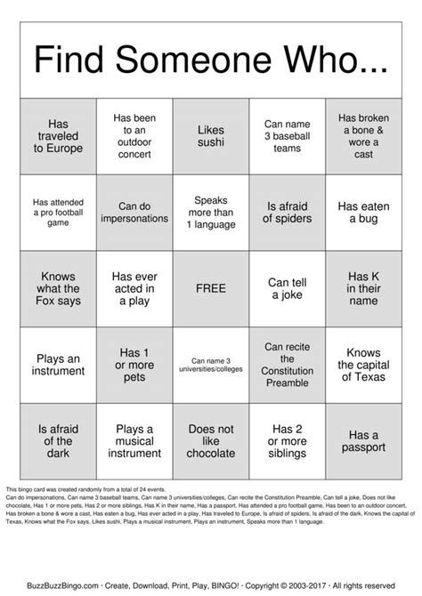 Download and print getting to know you! Bingo Cards to Download, Print and Customize!