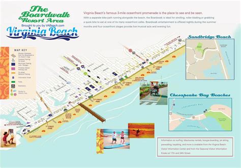 Map Of Virginia Beach Boardwalk Virginia Map