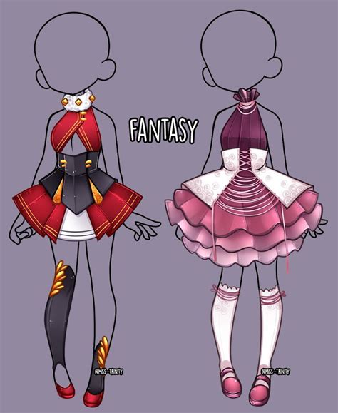 Fantasy Outfit Adopt Close By Miss Trinity On Deviantart Fantasy Clothing Drawing Anime