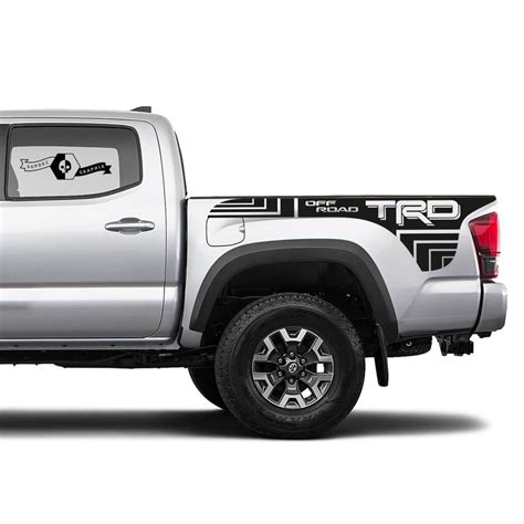 2 Decal Sticker Kit For Toyota Trd Off Road Modern Tacoma Stripe Bed
