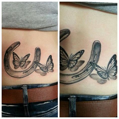 Horseshoe And Butterflies Tattoo By Paul 13 Tattoo Worthing Tattoos