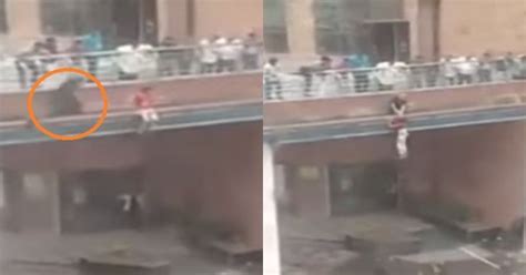 Heart Stopping Video Man Saves College Girl In The Nick Of Time As She