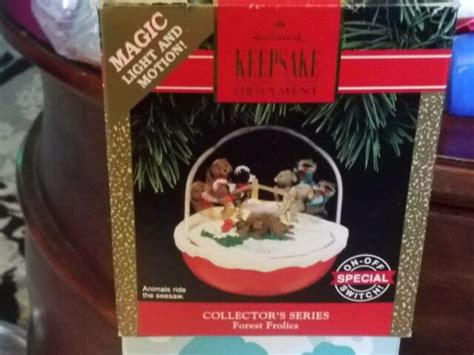 Hallmark Magic Light And Motion Ornament Forest Friends 1995 4th In
