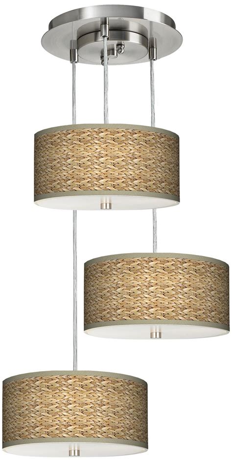 Chandelier modern glass crystal light shades droplet ceiling pendant lampshade. Seagrass 3-in-1 Drum Shade Giclee Pendant - #M2298-N0616 ...