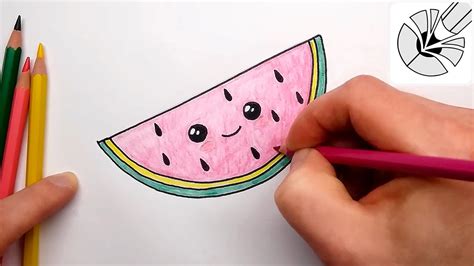 Start by marking how to draw cute food as want to read cute food will be here soon. How to Draw a Cute Watermelon Slice - Kawaii food ...
