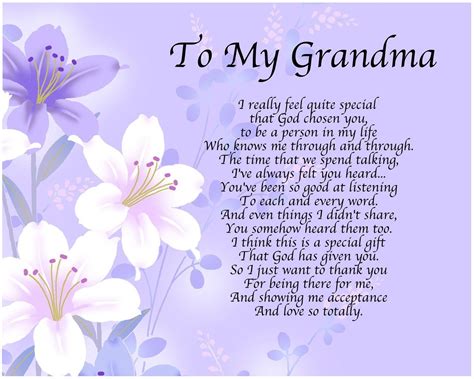 Personalised To My Grandma Poem Mothers Day Birthday Christmas T Present Ebay Happy