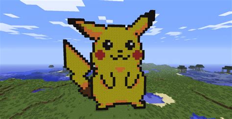 Minecraft Pixel Art Pokemon Pikachu