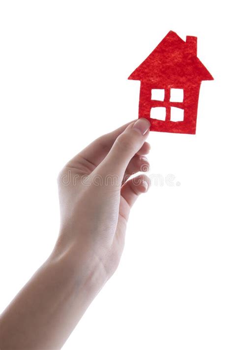 House In The Hand Isolated On White Stock Photo Image Of