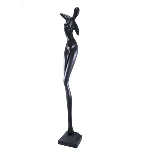 Statue femme nue stylisée en bois Statue abstraite moderne achat