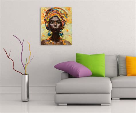 African Woman Portrait Painting Original Oil Painting 2016 Oil