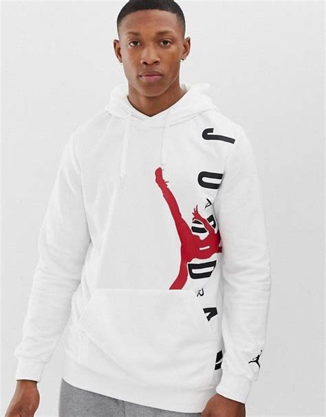 Nike Jordan Jumpan Hoodie In White Asos White Jordan Hoodie Mens
