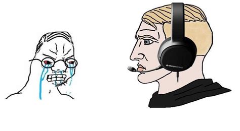See more ideas about crying meme, reaction pictures, mood pics. crying wojak vs chad gamer Blank Template - Imgflip