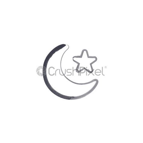Watercolor Hand Drawn Moon And Star Stock Vector Illustration Isolated