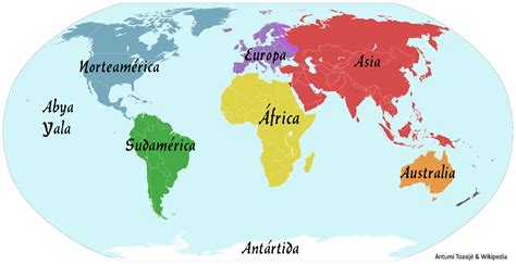 Los 5 Continentes Del Mundo