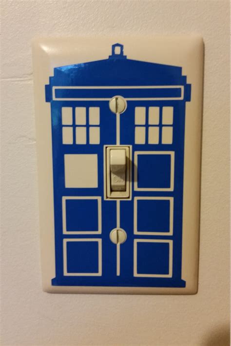 Tardis Light Switch Decal Doctor Who Vinyl Decal Wall Decor Etsy