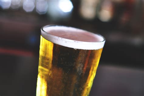 Cold Beer In Pint Glass Royalty Free Stock Photo