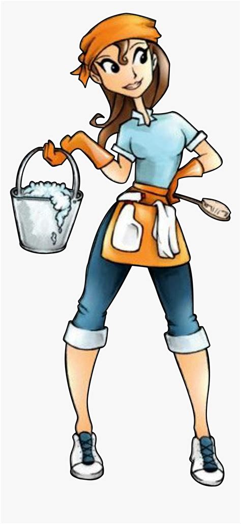 Clip Art Cleaning Lady Housekeeping And Cleaning Services Hd Png