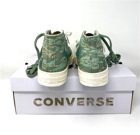 Converse Chuck 70 Mid Sea Spray Fossil Green Canvas Sneakers Mens Size 172397c Ebay