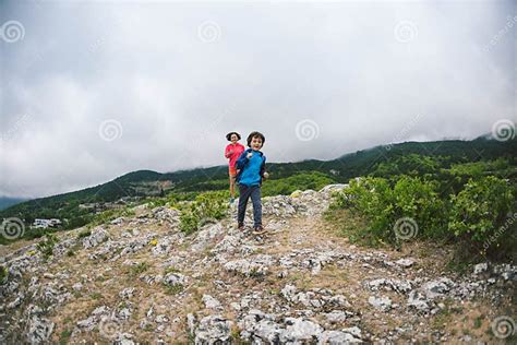 The Boy Runs Away From His Mother Stock Photo Image Of Happy Outside