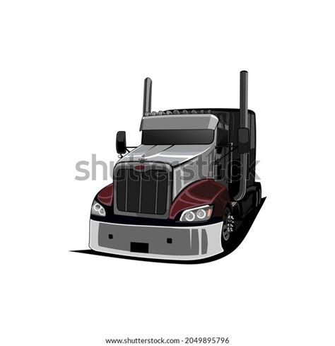 Head Semi Truck Vector Side View Stock Vector Royalty Free 2049895796