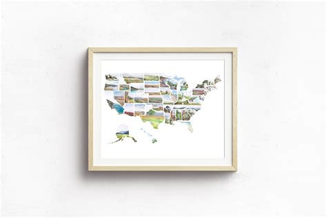 Beautiful Watercolor United States Map By Rachel Alvarez Art Makes The