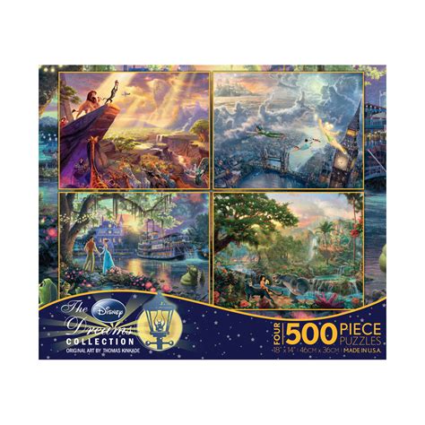 View our full return policy here. Ceaco Thomas Kinkade Disney Dreams - 4-in-1 Jigsaw Puzzle ...
