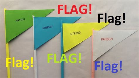 How To Make A Paper Flag Origami Easy And Beautiful Paper Flag Youtube