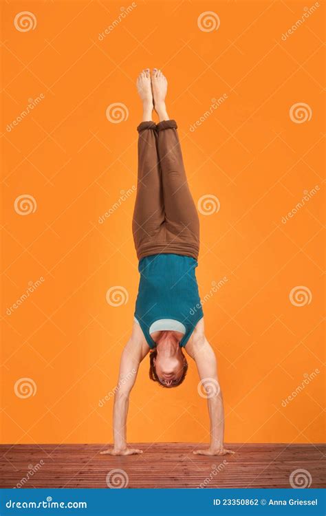 Woman Stands On Hands Stock Photo Image Of Standing 23350862