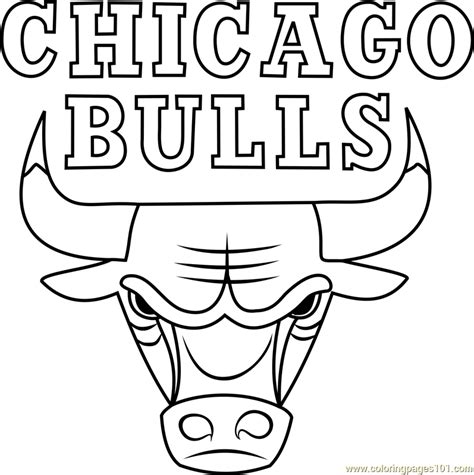 Chicago Bulls Coloring Page - Free NBA Coloring Pages : ColoringPages101.com