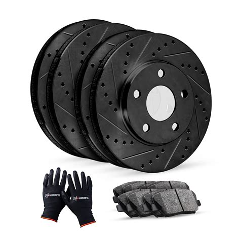 R1 Concepts Front Rear Brakes and Rotors Kit |Front Rear Brake Pads