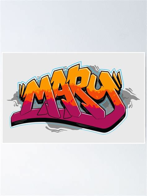 Mary Graffiti Name Poster For Sale By Namegraffiti Redbubble