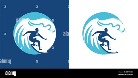 Surfing Emblem Surf Symbol Vector Illustration Stock Vector Image