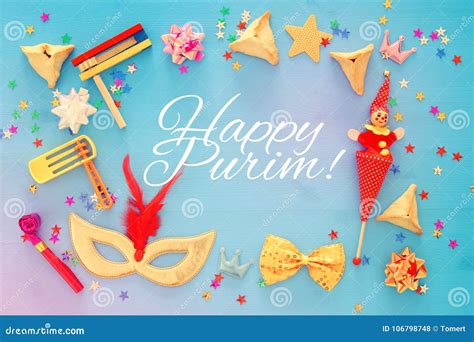 Purim Celebration Concept And X28jewish Carnival Holidayand X29 Top View