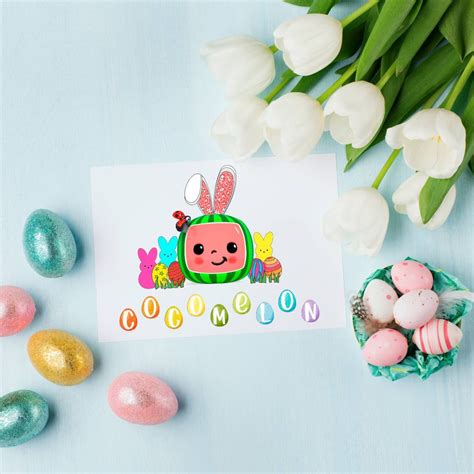 Cocomelon Easter Png Sublimation Designs Cocomelon Bunny Png Etsy