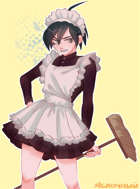 Anime Boy In Maid Outfit Drawing