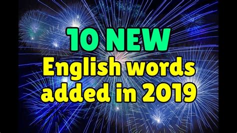 10 New English Words Added To The Dictionary In 2019 Youtube
