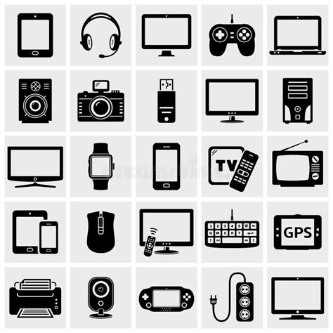 Modern Digital Devices Icons Stock Vector Illustration Of Flash