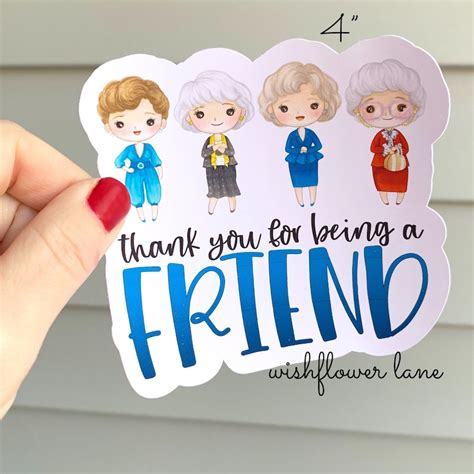 Thank You For Being A Friend Golden Girls Sticker Ready To Etsy