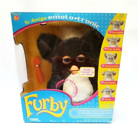 Furby 2005 Emoto Tronic 59294 Charcoal Black And White Fur Complete