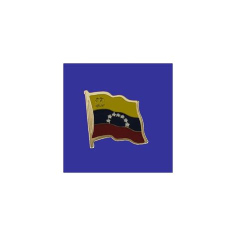 Venezuela Seal Design Lapel Pin Single Waving Flag
