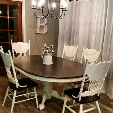 4.6 out of 5 stars. White pressed back chairs with dark stained seats ...