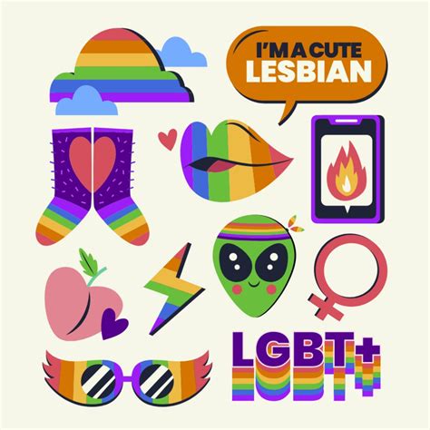 Lgtbqiap Hand Drawn Stickers Svg Bundle Lgbt Lesbian Gay Bi Etsy