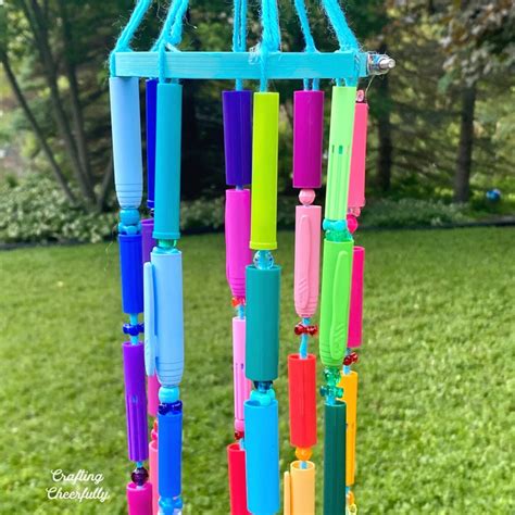Diy Wind Chime Made From Recycled Marker Caps Crafting Cheerfully